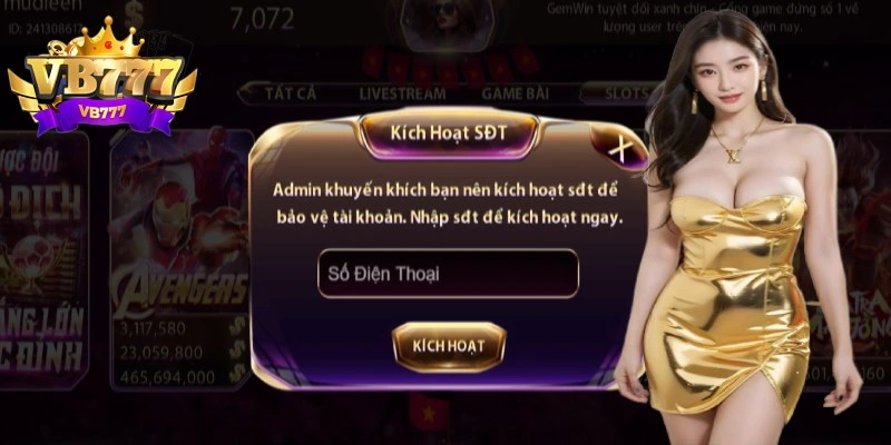 Rút tiền VB777 xác minh tài khoản chính chủ