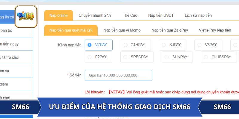 Ưu điểm của hệ thống giao dịch SM66